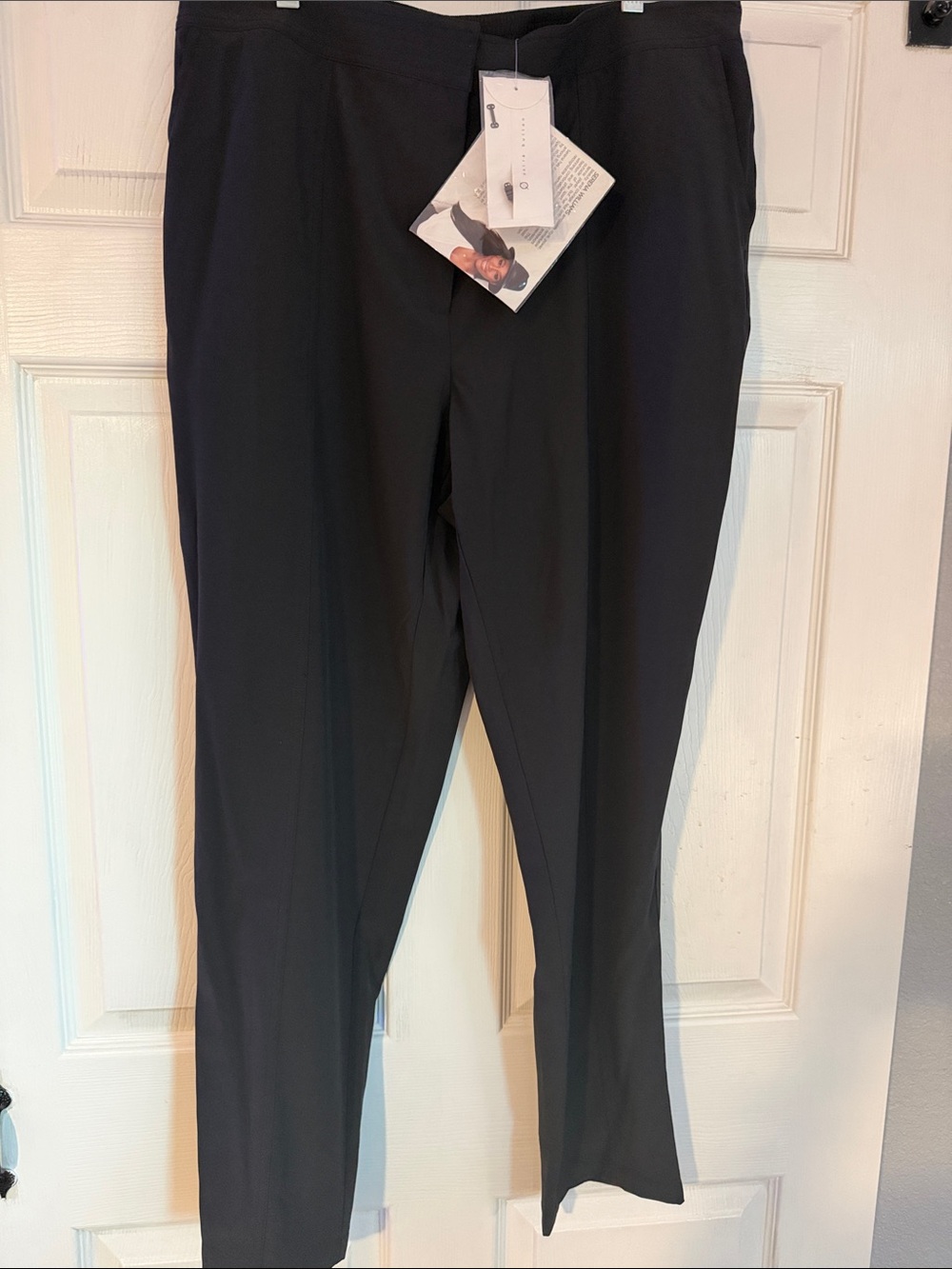 Serena Williams Black Straight-Leg Pants